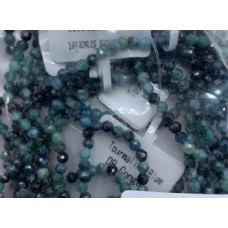 3 mm Faceted Gemstone Stretch Bracelet - 10 pcs pack - Tourmaline Blue