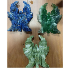 Extra Large Carving - Angel (about 4 x 5.25 inches in Height) - Sodalite and Serpentine Extra Large Carving - Angel (about 4 x 5.25 inches in Height) - Sodalite and Serpentine
