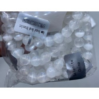 6 mm Gemstone Round Bead Bracelet - 10 pcs Pack - Selenite