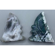 Extra Large Carving - Fairy (About 3.25 x 4.5 - 4.75 inch H) - Moss Agate