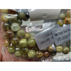 8 mm Gemstone Round Bead Bracelet - 10 pcs pack - Green Garnet 8 mm Gemstone Round Bead Bracelet - 10 pcs pack - Green Garnet