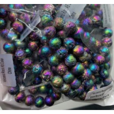 8 mm Gemstone Round Bead Bracelet - 10 pcs pack - Volcanic Rock AB Color 8 mm Gemstone Round Bead Bracelet - 10 pcs pack - Volcanic Rock AB Color