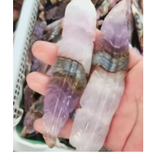 Extra Large Carving - Leaf (about 5 inch) - Amethyst-Agate