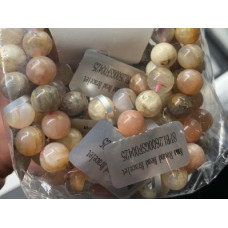 8 mm Gemstone Round Bead Bracelet - 10 pcs pack - Moonstone Mix