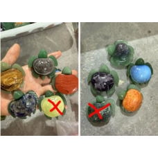 Sea Turtle (two colors) - About 2 inches - Aventurine Body and Variety stones on shell Sea Turtle (two colors) - About 2 inches - Aventurine Body and Variety stones on shell