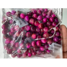 8 mm Gemstone Round Bead Bracelet - 10 pcs pack - Tiger Eye Hot Pink