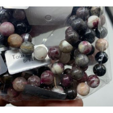 8 mm Gemstone Round Bead Bracelet - 10 pcs pack - Tourmaline