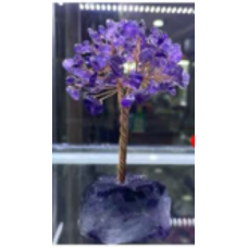 Money Tree (about 4.5 inch in height) - Amethyst Tree w Fluorite Stone Base Money Tree (about 4.5 inch in height) - Amethyst Tree w Fluorite Stone Base