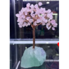 Money Tree (about 4.5 inch in height) - Rose Quartz Tree w Fluorite Stone Base Money Tree (about 4.5 inch in height) - Rose Quartz Tree w Fluorite Stone Base
