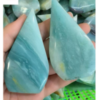Flame - Large Teardrop Shape - Blue Caribbean Calcite (about 3 - 3.5 inches H) - 1 pc pack