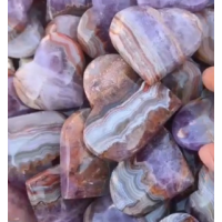 Large Gemstone Heart - Amethyst Agate ( x ) Large Gemstone Heart - Amethyst Agate ( x )