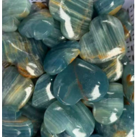 Large Gemstone Heart - Blue Onyx (1.75 x 2.25 inch) Large Gemstone Heart - Blue Onyx (1.75 x 2.25 inch)