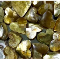Large Gemstone Heart - Gold Mica (2.25 x 3 inch) Large Gemstone Heart - Gold Mica (2.25 x 3 inch)