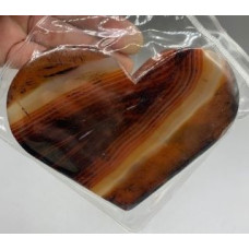 Large Gemstone Heart - Yellow Banded Agate (3.25 x 5 inch)
