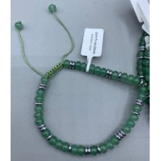 Rondelle (6x4mm) - Drawstring - with Stainless Steel Beads and Gemstone - 10 pcs packs - Aventurine Rondelle (6x4mm) - Drawstring - with Stainless Steel Beads and Gemstone - 10 pcs packs - Aventurine