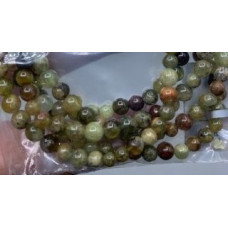 3 - 4 mm Gemstone Round Bead Bracelet - Green Garnet - 10 pcs Pack