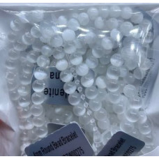 3 - 4 mm Gemstone Round Bead Bracelet - Selenite - 10 pcs Pack