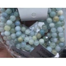 6 mm Gemstone Round Bead Bracelet - 10 pcs Pack - Aquamarine
