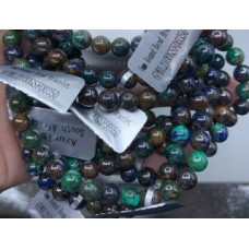 6 mm Gemstone Round Bead Bracelet - 10 pcs Pack - Azurite