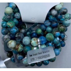 8 mm Gemstone Round Bead Bracelet - 10 pcs pack - Blue Opal 8 mm Gemstone Round Bead Bracelet - 10 pcs pack - Blue Opal