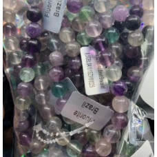 8 mm XL 8.5 inch Round Bead Bracelet - 10 pcs pack - Fluorite