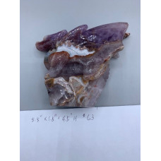 Extra Large Carving - Dragon (Amethyst-Agate) - About 5.5 x 1.5 x 4.5 inches H