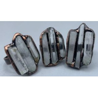 Gemstone Rings - 3 pcs of quartz (about 0.75 - 1 inches) - 10 pcs Pack