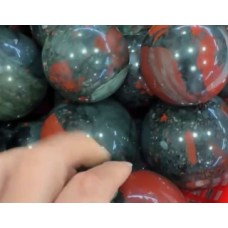 Gemstone Sphere - Blood Stone Africa (about 2.25 inches)