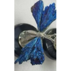 Extra Large Carving - Butterfly (2.75 x 2.25 H inches) with Stand - Black Kyanite Blue Extra Large Carving - Butterfly (2.75 x 2.25 H inches) with Stand - Black Kyanite Blue