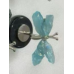 Extra Large Carving - Butterfly (2.75 x 2.25 H inches) with Stand - Aura Quartz
