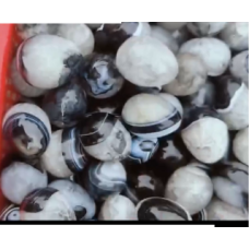 Egg - Black Banded Agate w Quartz - About 1.75 - 2 inches