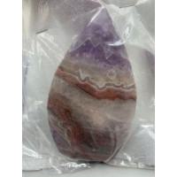 Flame - Large Teardrop Shape - Amethyst Agate (about 4 - 4.5 inches H) - 3 pcs pack 