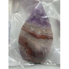 Flame - Large Teardrop Shape - Amethyst Agate (about 4 - 4.5 inches H) - 3 pcs pack 