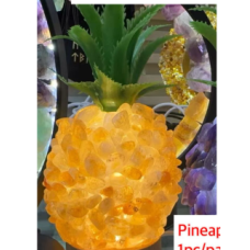 LED Display with USB Adapter - Pineapple Gemstone Body - Citrine