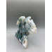 Extra Large Carving - Dragon (Moss Agate - Quartz) - About 7.5 x 2 x 5.5 inches H