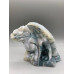 Extra Large Carving - Dragon (Moss Agate - Quartz) - About 7.5 x 2 x 5.5 inches H