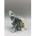 Extra Large Carving - Dragon (Moss Agate - Quartz) - About 4.5 x 3 x 4.75 inches H