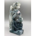 Extra Large Carving - Dragon (Moss Agate - Quartz) - About 5 x 2.25 x 8.5 inches H