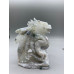 Extra Large Carving - Dragon (Moss Agate - Quartz) - About 4.5 x 4 x 6 inches H