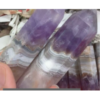 Gemstone Points Pack - Amethyst Agate - 3 pcs Packs about 3.5 - 4.25 inch