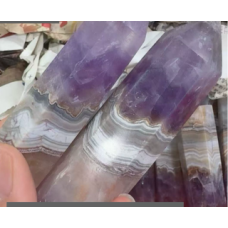 Gemstone Points Pack - Amethyst Agate - 3 pcs Packs about 3.5 - 4.25 inch
