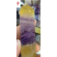 Gemstone Points Pack - Fluorite Purple-Yellow - 5 pcs Packs (about 4 - 4.5 inch H)