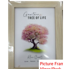 Picture Frame - 10 pcs Pack - Gemstone Tree with Rose Quartz Chips Picture Frame - 10 pcs Pack - Gemstone Tree with Rose Quartz Chips