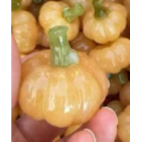 Pumpkin - About 1.25 inch Figurine - Yellow Calcite Pumpkin - About 1.25 inch Figurine - Yellow Calcite