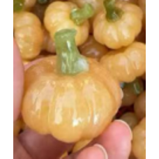 Pumpkin - About 1.25 inch Figurine - Yellow Calcite