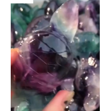 Extra Large Carving - Sea Turtle (about 2.75 x 4.25 x 2 inches in Height) - Fluorite Rainbow Extra Large Carving - Sea Turtle (about 2.75 x 4.25 x 2 inches in Height) - Fluorite Rainbow