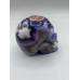 Extra Large Carving - Skull (about 3 inches in Height) - Blue Sakura Agate