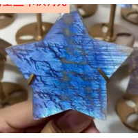 Star Gemstone Large Star (About 2.25 x 2.75 inches) - Blue Moonstone with display Stand Star Gemstone Large Star (About 2.25 x 2.75 inches) - Blue Moonstone with display Stand