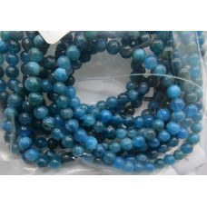 5.5 mm Gemstone Round Bead Bracelet - 10 cs Pack - Apatite Blue