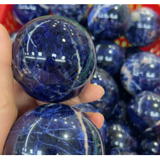 Gemstone Sphere - Sodalite - Style 2 (About 60mm or 2.5 inch)